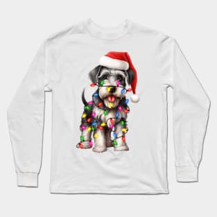 Christmas Miniature Schnauzer Long Sleeve T-Shirt